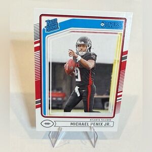2024 Panini Donruss Rated Rookie Michael Penix JR # 308 Atlanta Falcons